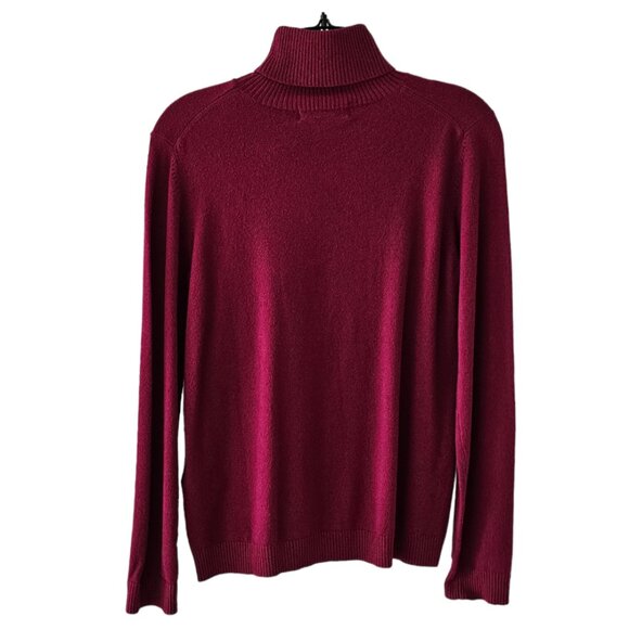 Petite Sophisticate Long Sleeve Turtleneck Top | NWT | SP | Raspberry Pink - Picture 4 of 16